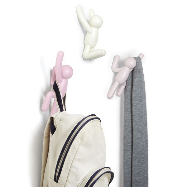 Вешалки-крючки Buddy 3 шт. разноцветные розовые, Umbra, изображение 2