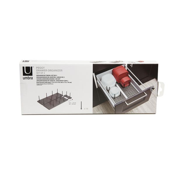 Органайзер для посуды и столовых приборов Peggy серый, Umbra, изображение 5