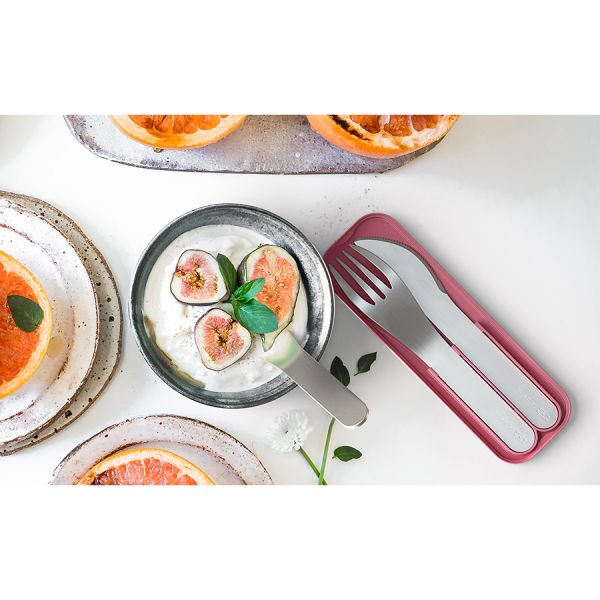 Набор из 3 столовых приборов в футляре MB Pocket, blush, Monbento, изображение 4