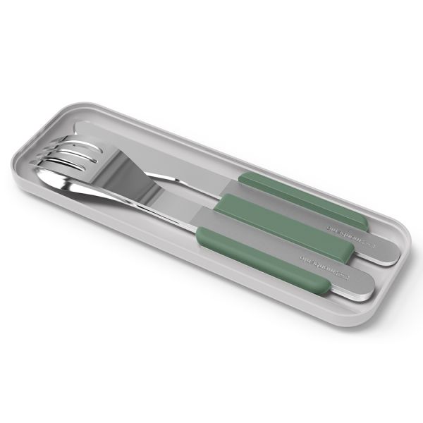 Набор из 3 столовых приборов в футляре MB Slim Box, natural green, Monbento, изображение 3