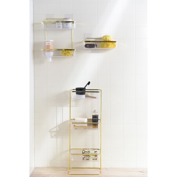 Полка напольная трехъярусная Siv, золотистая, Bergenson Bjorn Bath, изображение 4
