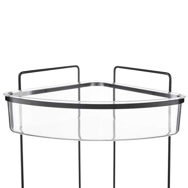 Полка для душа настенная двухъярусная угловая Siv, черная, Bergenson Bjorn Bath, изображение 4