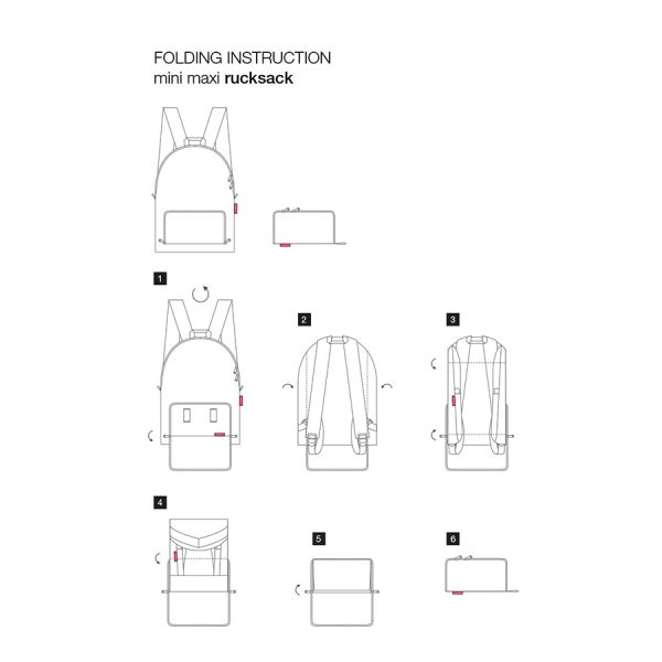 Рюкзак складной Mini maxi zebra, Reisenthel, изображение 6