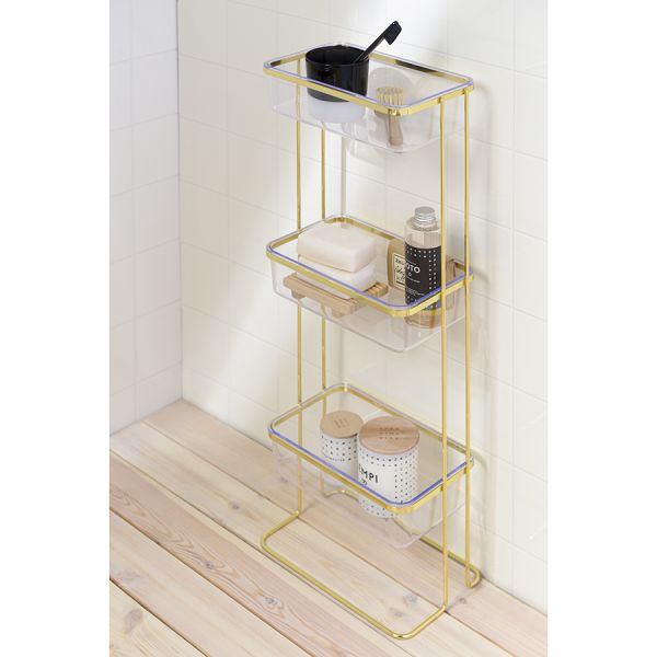 Полка напольная трехъярусная Siv, золотистая, Bergenson Bjorn Bath, изображение 3