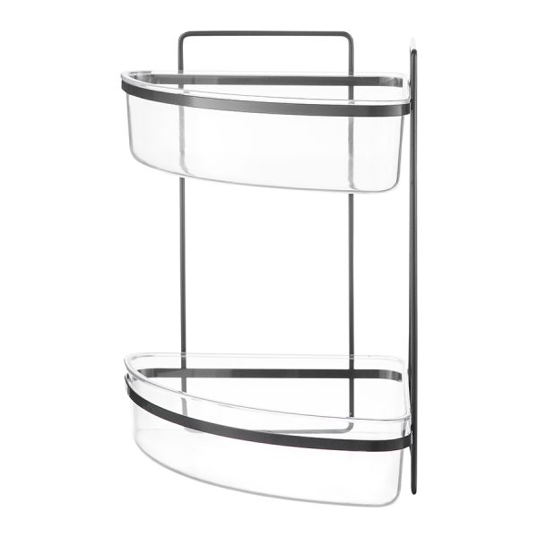 Полка для душа настенная двухъярусная угловая Siv, черная, Bergenson Bjorn Bath, изображение 2