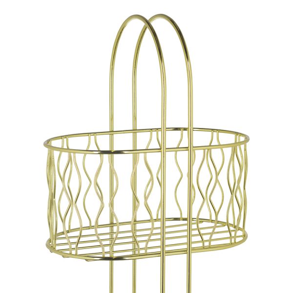 Полка для ванной напольная Stig, золотистая, Bergenson Bjorn Bath, изображение 7