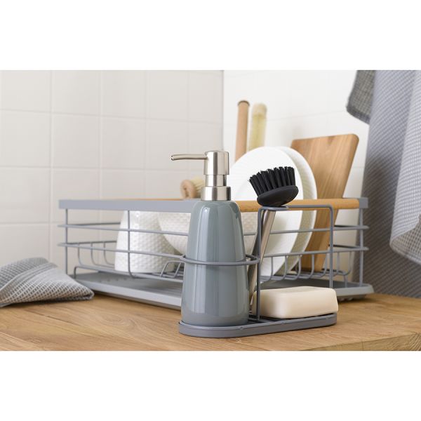 Органайзер с диспенсером для мыла Gunvor, 380 мл, серый, Smart Solutions, изображение 2