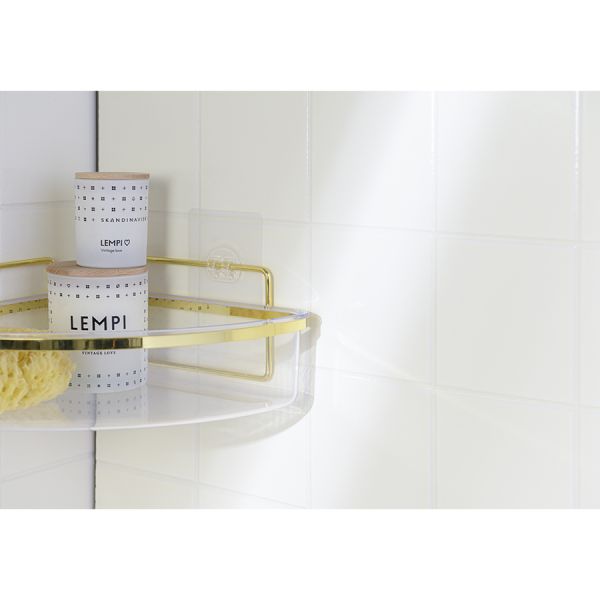 Полка для душа настенная угловая Siv, золотистая, Bergenson Bjorn Bath, изображение 3