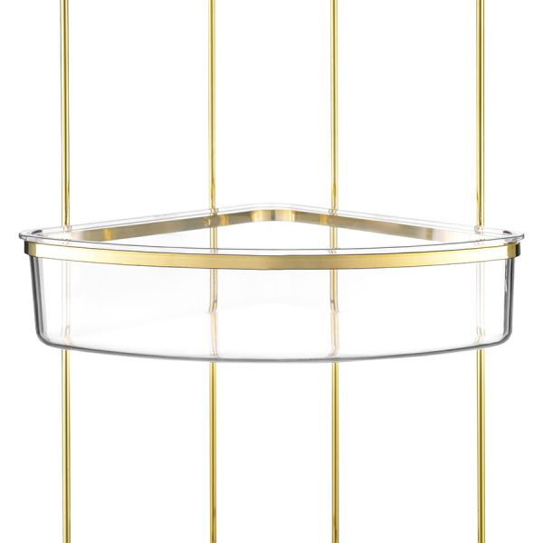 Полка напольная трехъярусная угловая Siv, золотистая, Bergenson Bjorn Bath, изображение 7