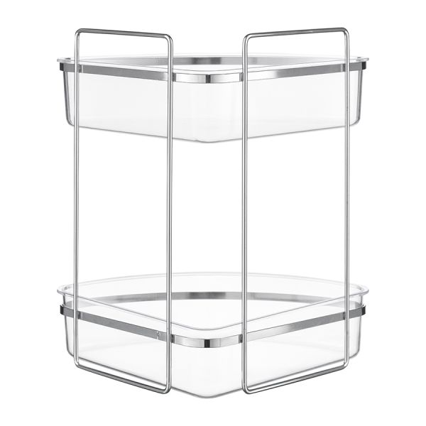 Полка для душа настенная двухъярусная угловая Siv, хром, Bergenson Bjorn Bath, изображение 3