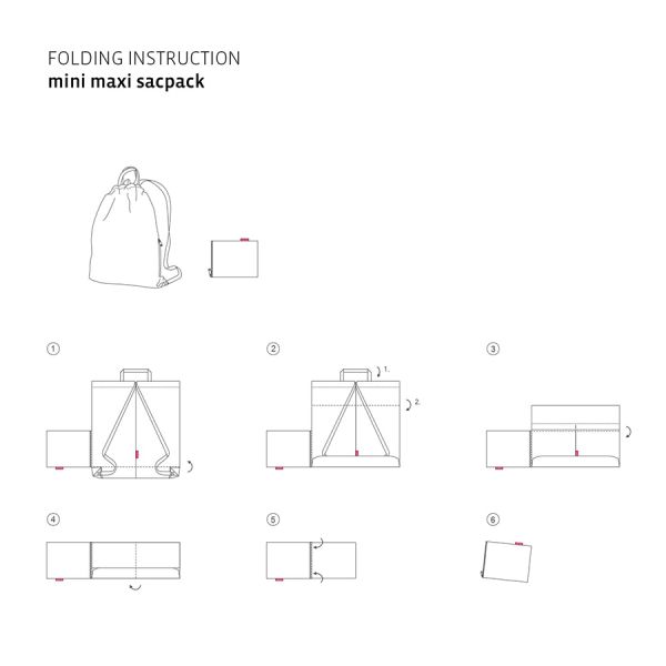 Рюкзак складной Mini maxi sacpack paisley ruby, Reisenthel, изображение 5