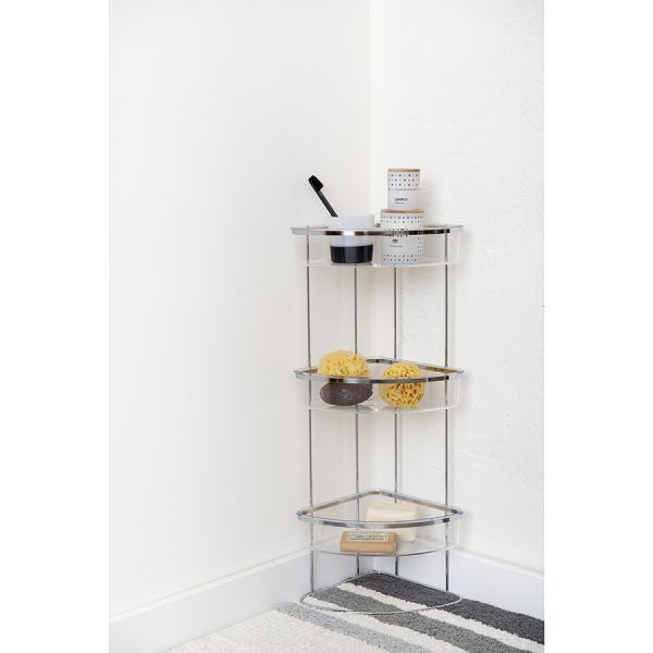 Полка напольная трехъярусная угловая Siv, хром, Bergenson Bjorn Bath, изображение 7
