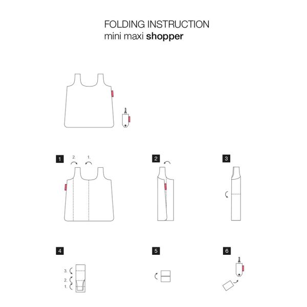 Сумка складная Mini maxi pocket carmine rose, Reisenthel, изображение 5