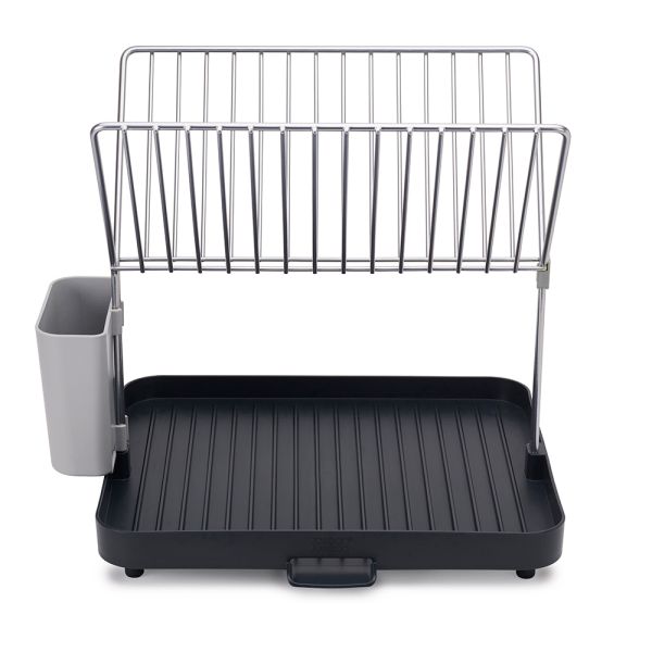 Сушилка для посуды и столовых приборов 2-уровневая со сливом Y-rack серая, Joseph Joseph, изображение 2