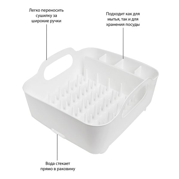 Сушилка для посуды Tub белая, Umbra, изображение 11