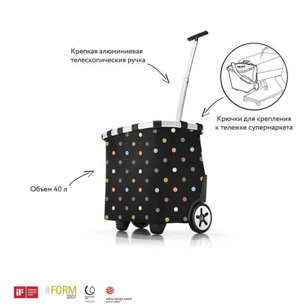 Сумка-тележка Carrycruiser dots, Reisenthel, изображение 5