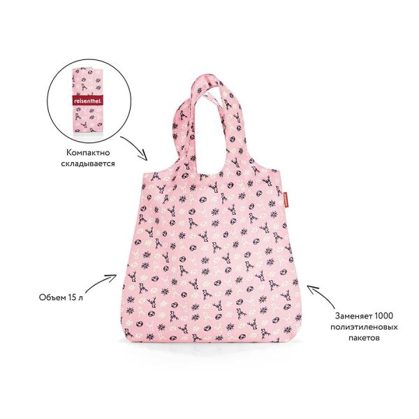 Сумка складная Mini maxi shopper bavaria rose, Reisenthel, изображение 7