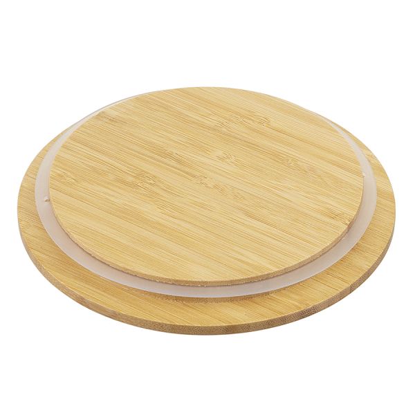 Набор стеклянных круглых контейнеров с бамбуковыми крышками, 3 шт., Smart Solutions, изображение 9