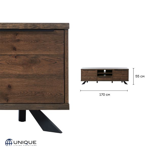 Тумба под ТВ Unique Furniture, Arno, 169,8х42х55 см, Unique Furniture, изображение 6