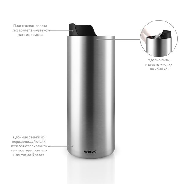 Термос Urban To Go, 350 мл, черный, Eva Solo, изображение 5