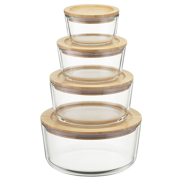 Контейнер стеклянный с бамбуковой крышкой, 480 мл, Smart Solutions, изображение 5