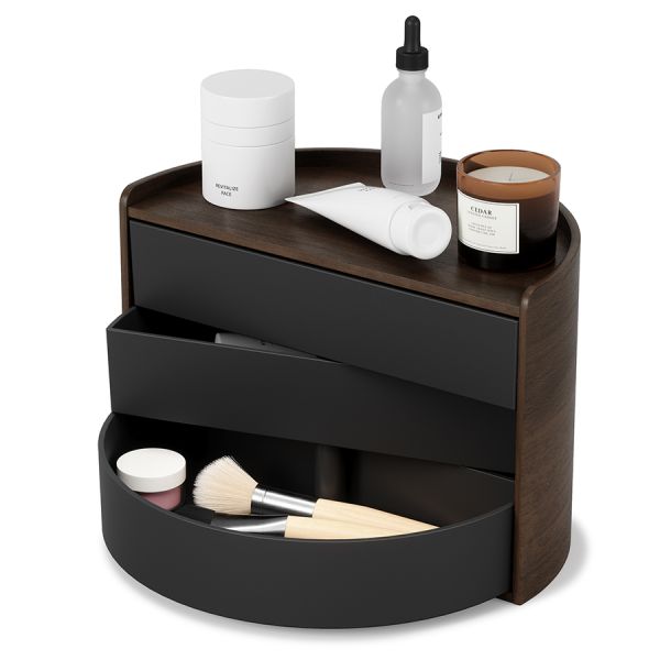 Шкатулка для украшений MOONA черная-орех, Umbra, изображение 4