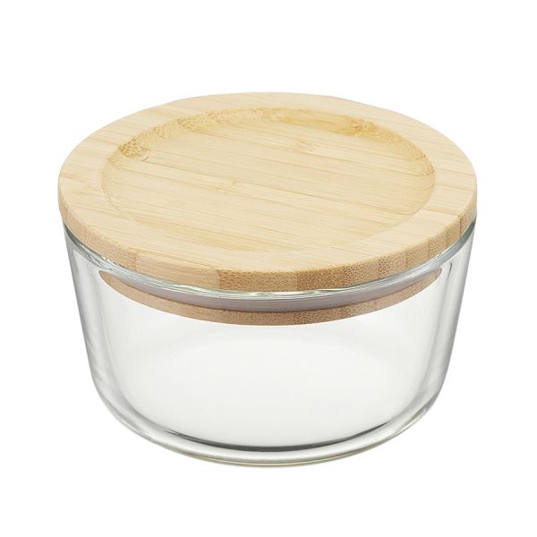Контейнер стеклянный с бамбуковой крышкой, 240 мл, Smart Solutions