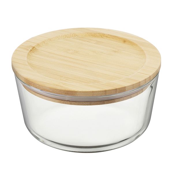 Контейнер стеклянный с бамбуковой крышкой, 480 мл, Smart Solutions