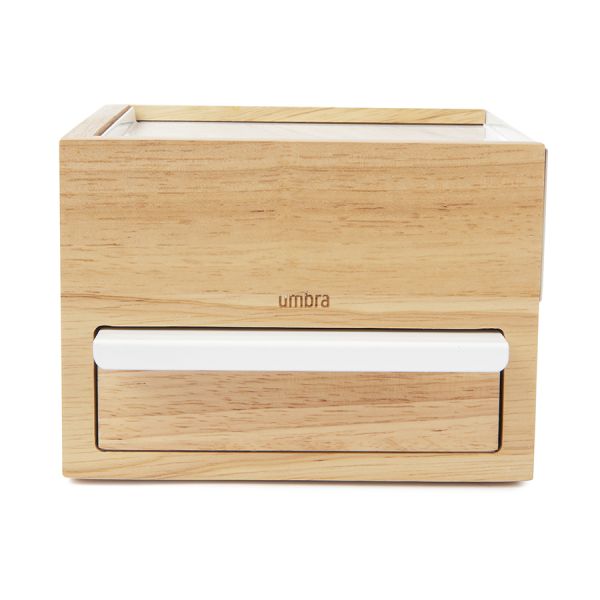 Шкатулка для украшений Stowit Mini белая-дерево, Umbra, изображение 10
