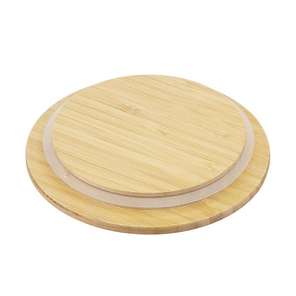 Набор стеклянных круглых контейнеров с бамбуковыми крышками, 3 шт., Smart Solutions, изображение 6