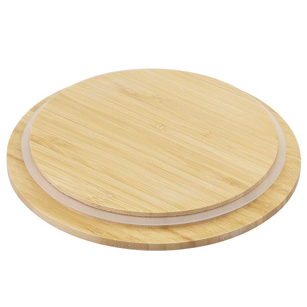 Набор стеклянных круглых контейнеров с бамбуковыми крышками, 3 шт., Smart Solutions, изображение 12