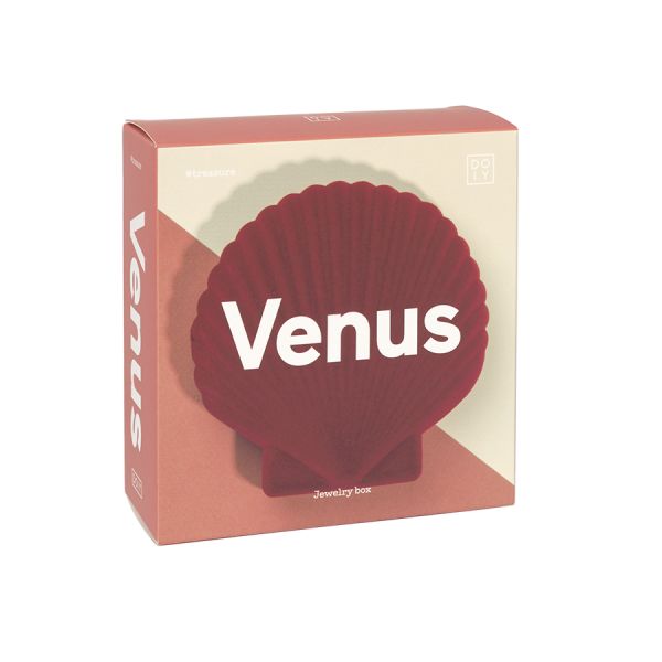 Шкатулка для украшений Shell, красная, Doiy, изображение 3