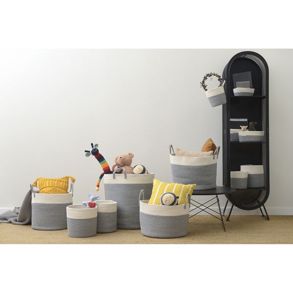 Корзина для хранения Ulrik, ?48х35 см, кремовая/светло-серая, Bergenson Bjorn, изображение 2