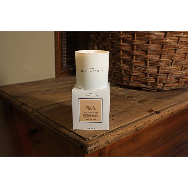 Свеча ароматическая The Olphactory, White Insignia, Silken Tobacco, 60 ч, Ambientair, изображение 5