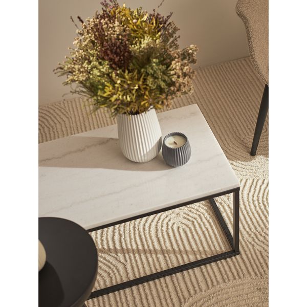 Свеча ароматическая с деревянным фитилём Musk, Rose & Cedarwood из коллекции Edge, серый, 60 ч, Tkano, изображение 2