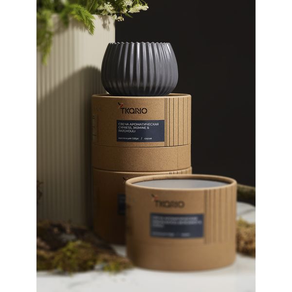 Свеча ароматическая Secret Santa из коллекции Edge, серый, 30 ч, Tkano, изображение 5