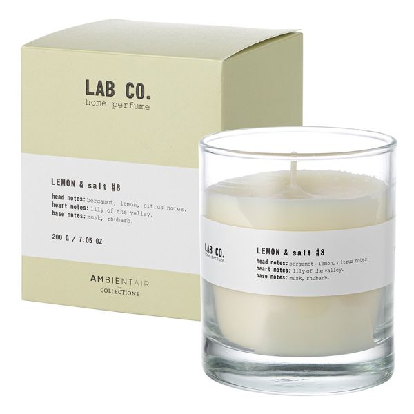 Свеча ароматическая Lab Co, Lemon&Salt, 40 ч, Ambientair