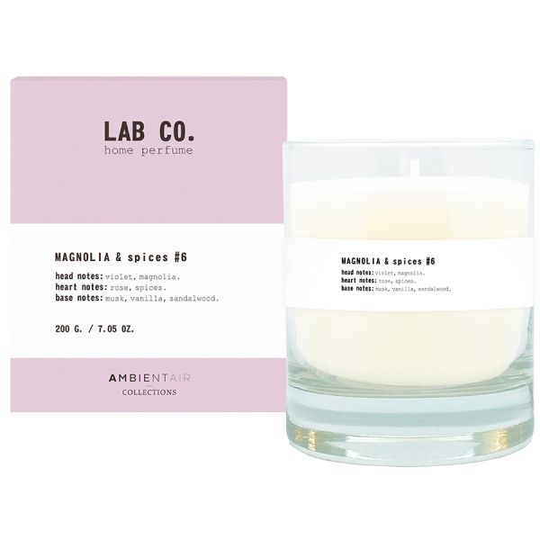 Свеча ароматическая Lab Co, Magnolia&Spices, 40 ч, Ambientair