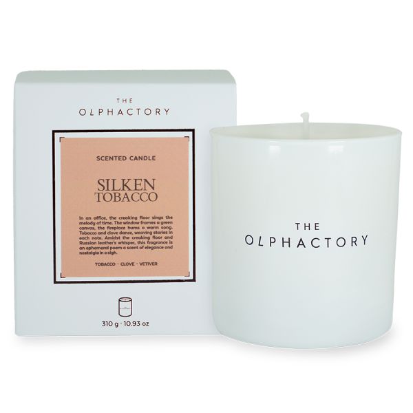 Свеча ароматическая The Olphactory, White Insignia, Silken Tobacco, 60 ч, Ambientair