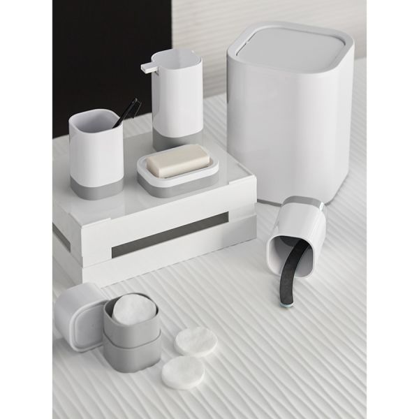 Контейнер для мусора Tyer, 7 л, белый/серый, Bergenson Bjorn Bath, изображение 5