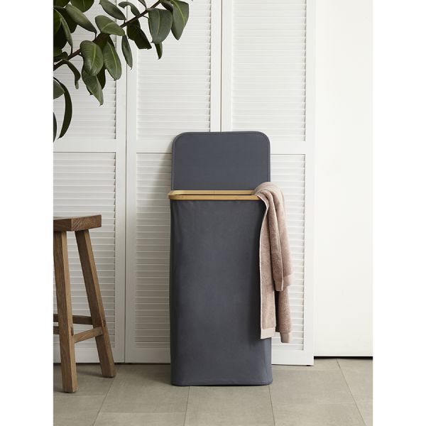 Корзина для белья Neat Tall, 41х35х74 см, серая, Smart Solutions, изображение 4