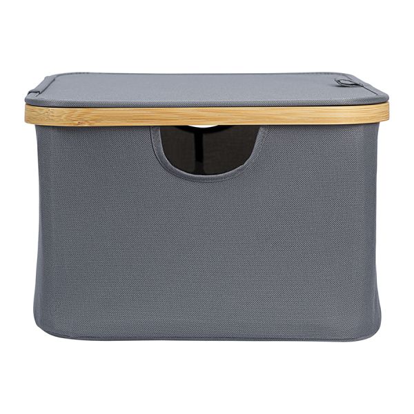 Корзина для белья Neat Low, 40x33x20 см, серая, Smart Solutions, изображение 6