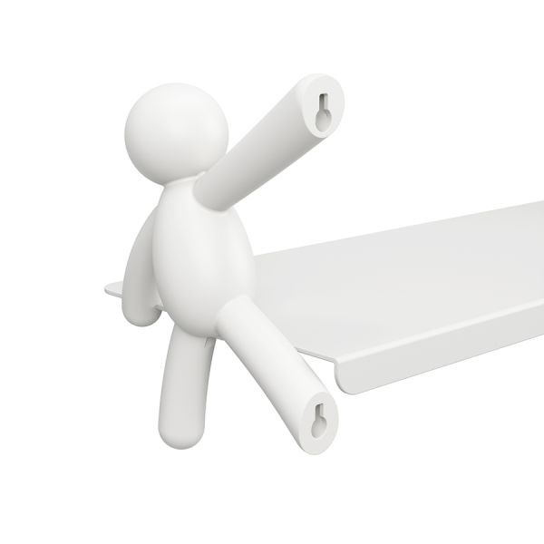 Полка Buddy, 46х15 см, белая, UMBRA, изображение 7