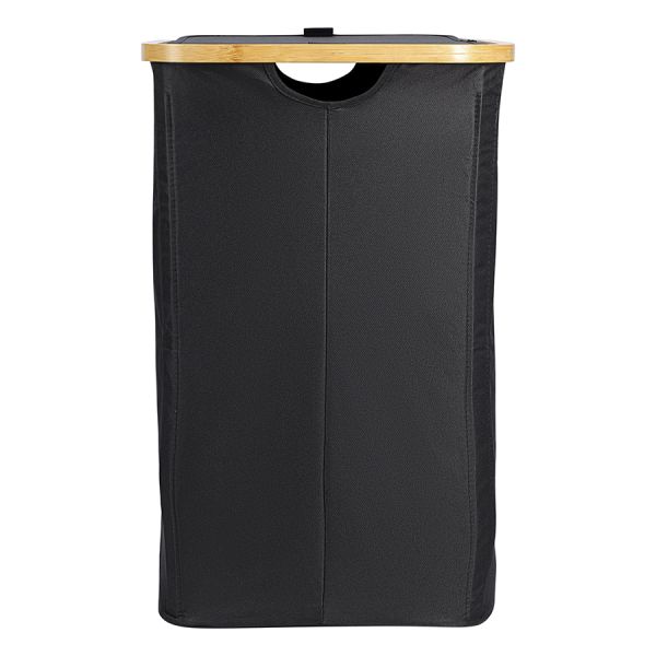 Корзина для белья с двумя отделениями Neat Twin, 53,5х33х53 см, черная, Smart Solutions, изображение 4