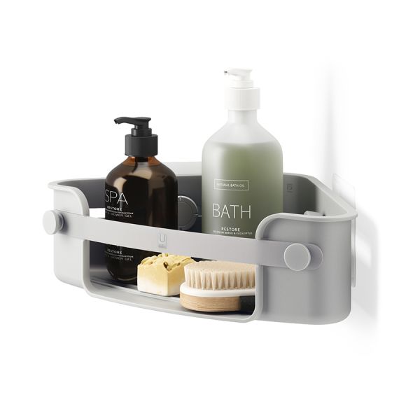 Органайзер для душа угловой Flex Adhesive, серый, UMBRA, изображение 5