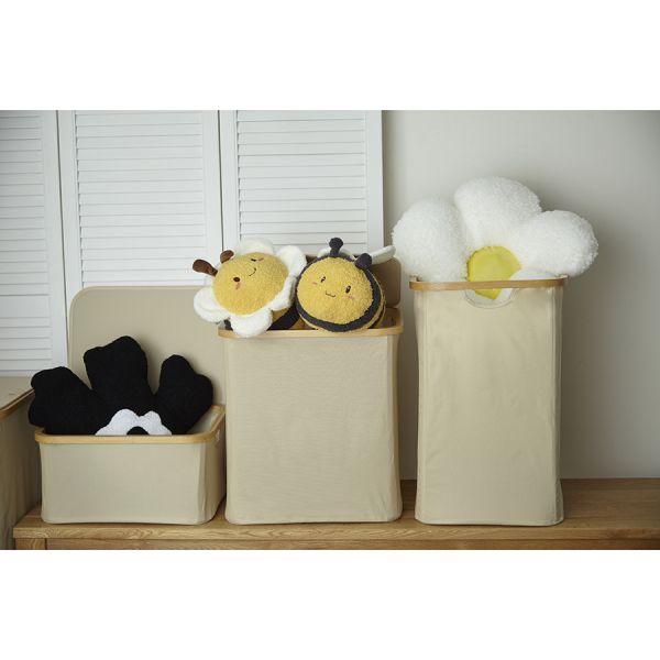 Корзина для белья Neat Mid, 40x33x43 см, молочная, Smart Solutions, изображение 4