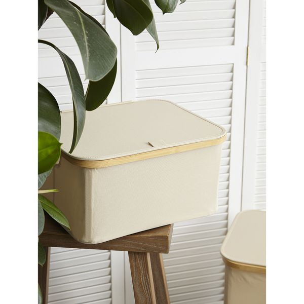 Корзина для белья Neat Low, 40x33x20 см, молочная, Smart Solutions, изображение 7