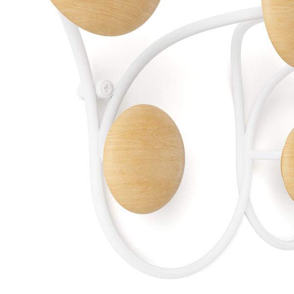 Вешалка настенная Dotsy, белая/натуральное дерево, UMBRA, изображение 11