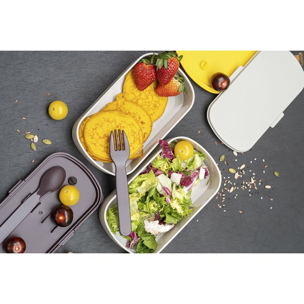 Ланч-бокс с приборами Food Time, 1 л, серый, Smart Solutions, изображение 8