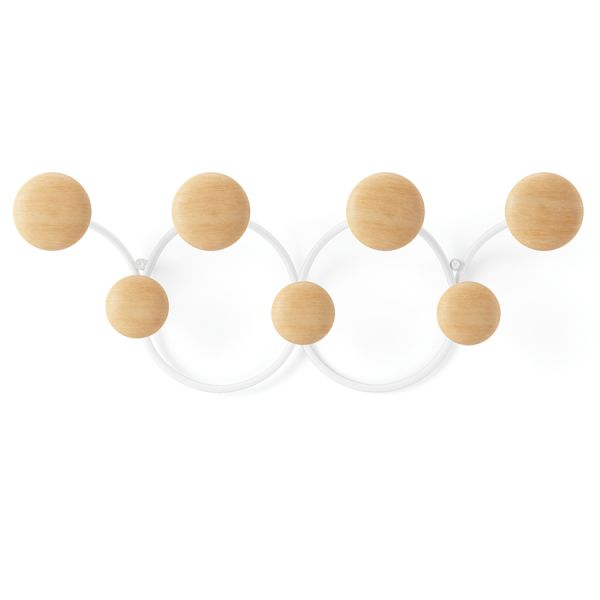 Вешалка настенная Dotsy, белая/натуральное дерево, UMBRA, изображение 9